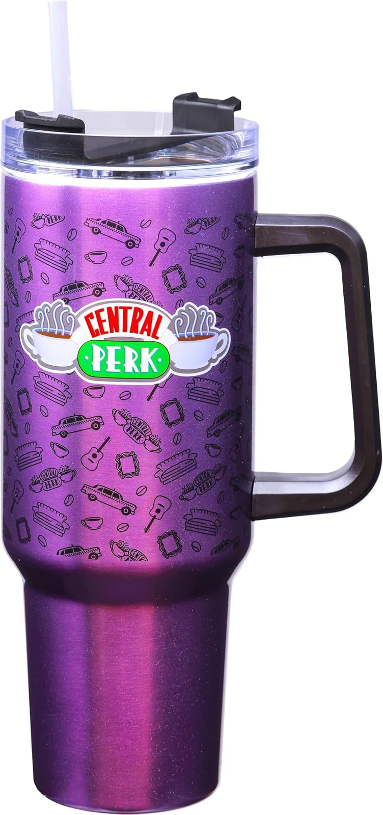 Spoontiques Taza de Viaje Superman Legacy Acero Inoxidable 40 oz - Perk Central - 40 Ounces (1182.9ml)