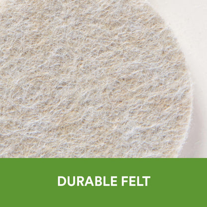 Scotch - almohadillas para orejas de fieltro para muebles de fieltro para proteger suelos de madera dura, redondas, 1.5 pulgadas Diámetro, beige, 24 almohadillas para orejas