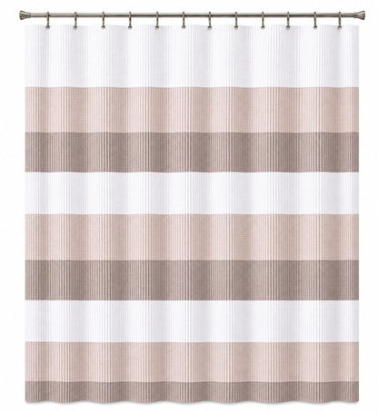 Dainty Home Ombre Waffle Shower Curtain, 70X72, Taupe - Gris pardo natural