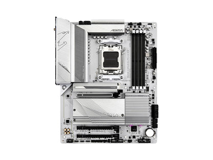 GIGABYTE B650M AORUS Elite AX Ice Motherboard Micro-ATX AM5, DDR5, PCIe 5.0, Triple M.2, WiFi 6E, 2.5GbE LAN, Snow White