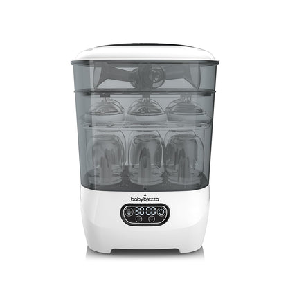Baby Brezza - Esterilizador y secador de botellas avanzado - Máquina eléctrica de esterilización a vapor universal para todas las botellas: plástico + piezas de chupones de vidrio, filtración HEPA