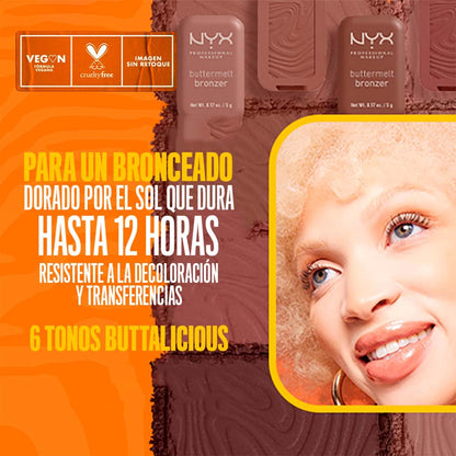 NYX PMU, Buttermelt Bronzer, Bronceador Cremoso, All Butta D Up