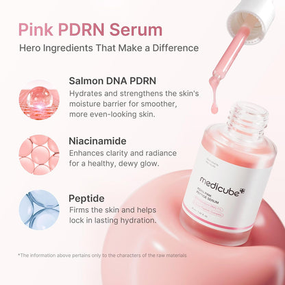 PDRN Pink Peptide Serum by Medicube for Women - 1.01 oz Serum