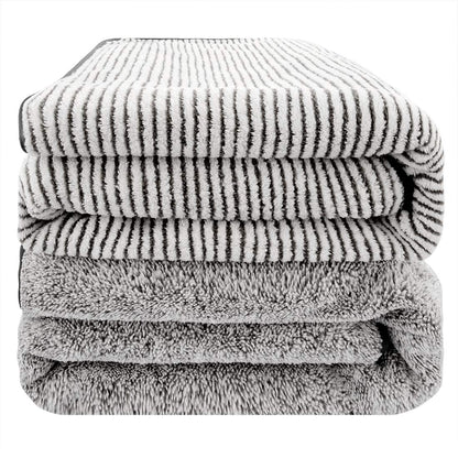 Toallas de baño de bambú, Gran tamaño de 140 cm x 74 cm, Toalla de Microfibra para el Cuerpo, Juegos de Toallas para Limpieza de baño, superabsorbentes y de Secado rápido para Gimnasio, 2 Unidades
