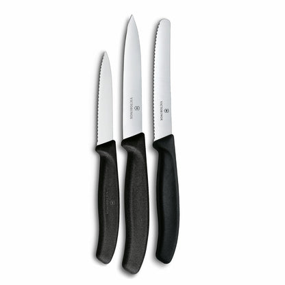 Victorinox Set de Cuchillos Mondadores, Swiss Classic, 3 piezas, Negro