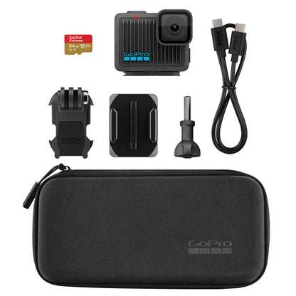 GoPro Hero - Cámara de acción Resistente y Sumergible con Video Ultra HD de 4K30, Fotos de 12 MP, cámara Lenta, batería de Larga duración, pequeña y Ligera. Incluye Micro SD y Estuche.