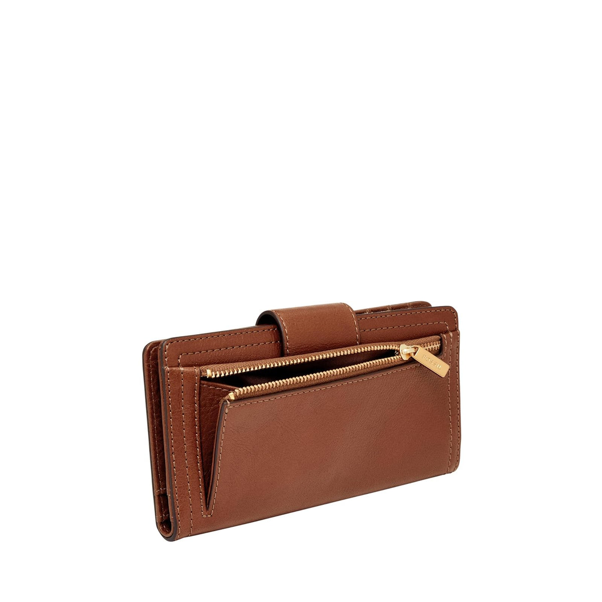 Fossil - Bolso de mano para mujer con marco clásico de piel