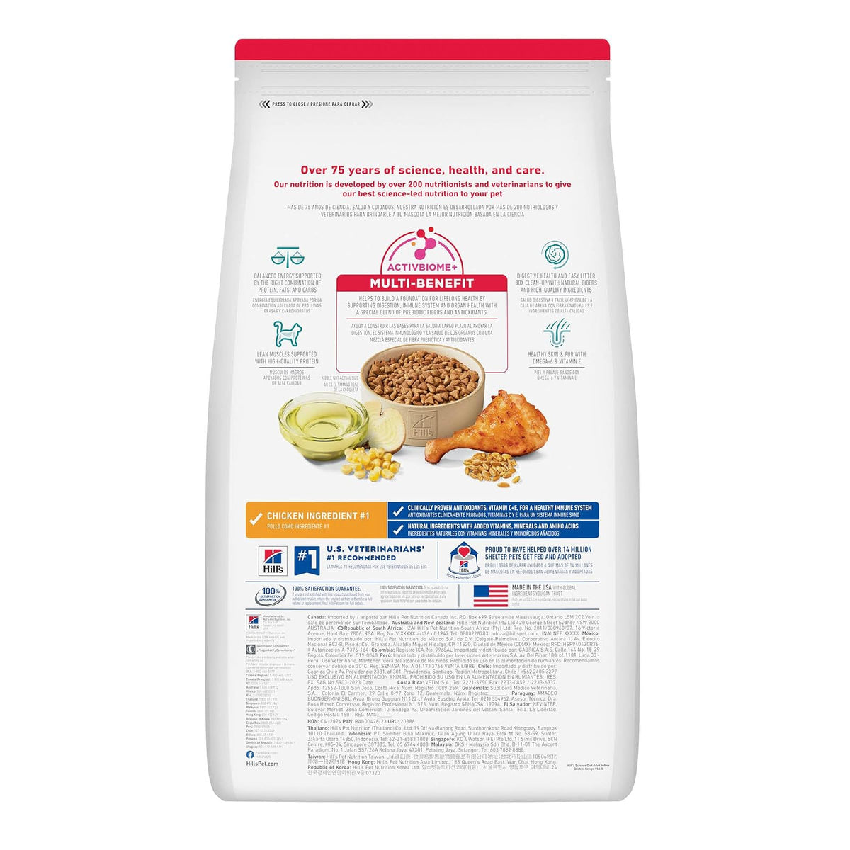 Hill's Science Diet Indoor Croquetas para Gato Adulto Sabor Pollo 3.2Kg | Croquetas Hill's para gato, pollo real, digestión saludable, sistema inmunológico fuerte, omega-6 y vitamina E