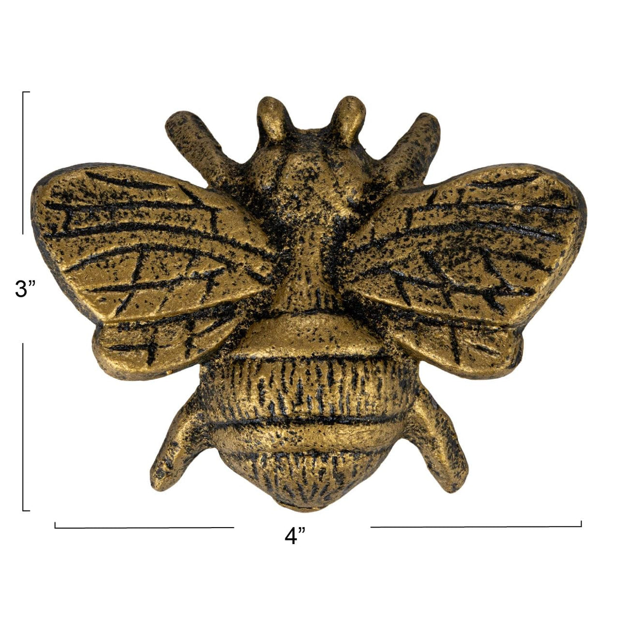 Creative Co-Op - Abrebotellas de abeja de metal fundido envejecido, dorado