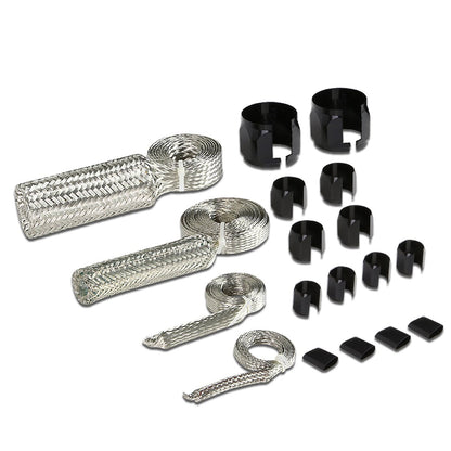 DNA Motoring Kit de Manguera de Freno de Acero Trenzado de Ajuste Universal, BH-BK