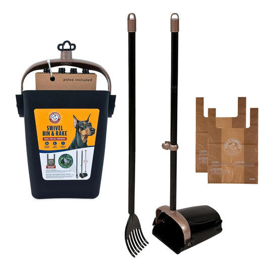 ARM AND HAMMER 71034 AH SWIVEL BIN and RAKE, Negro/ Penny, Una talla