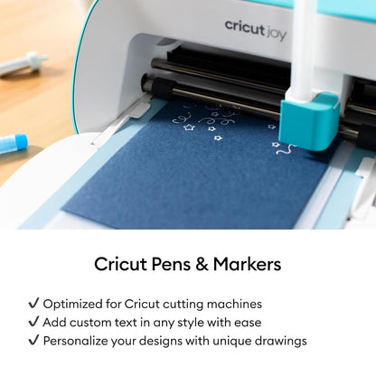 Cricut Joy Bolígrafo de gel con purpurina de 0,8 mm, Rainbow Sampler