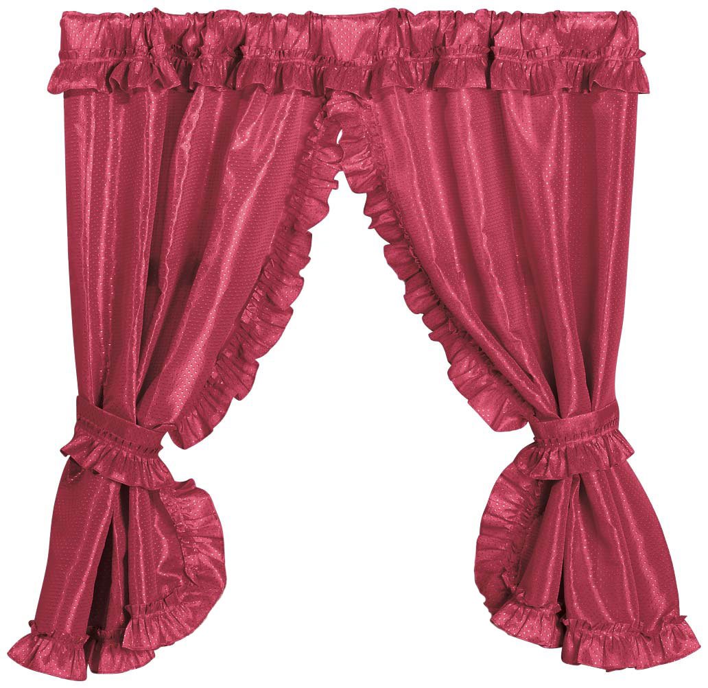 Madison Starlite Deluxe Swag Cortina para Ventana de baño con rubí - Rubí - 2.5An x 160Al cm (1 Paneles)