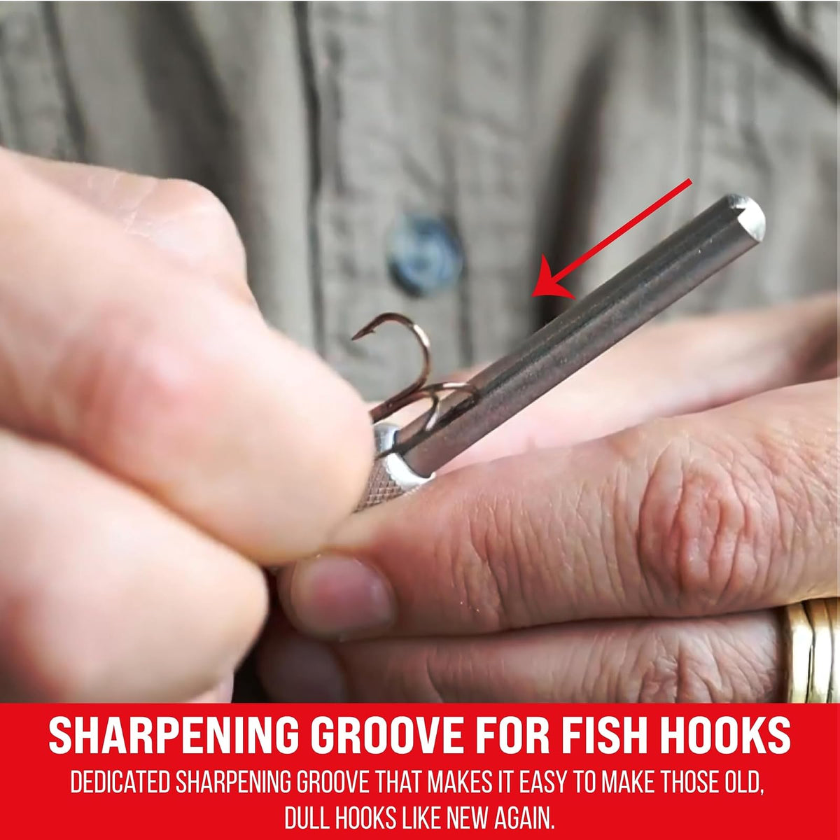 Fino Edge - Barra de afilar cuchillos dentada – Barra de afilar diamante retráctil – Barra de afilar cuchillos ultra portátil – Mini sacapuntas de bolsillo para pesca al aire última intervensión