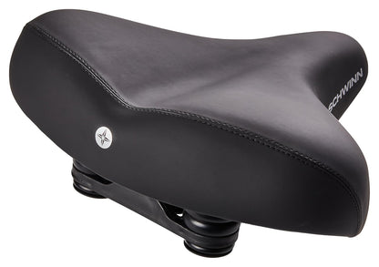 Schwinn Asiento de Bicicleta cómodo para Hombres y Mujeres, sillín de Repuesto para Todas Las de Adultos con Poste de Asiento estándar, Ajuste Universal, Accesorios de Bicicleta