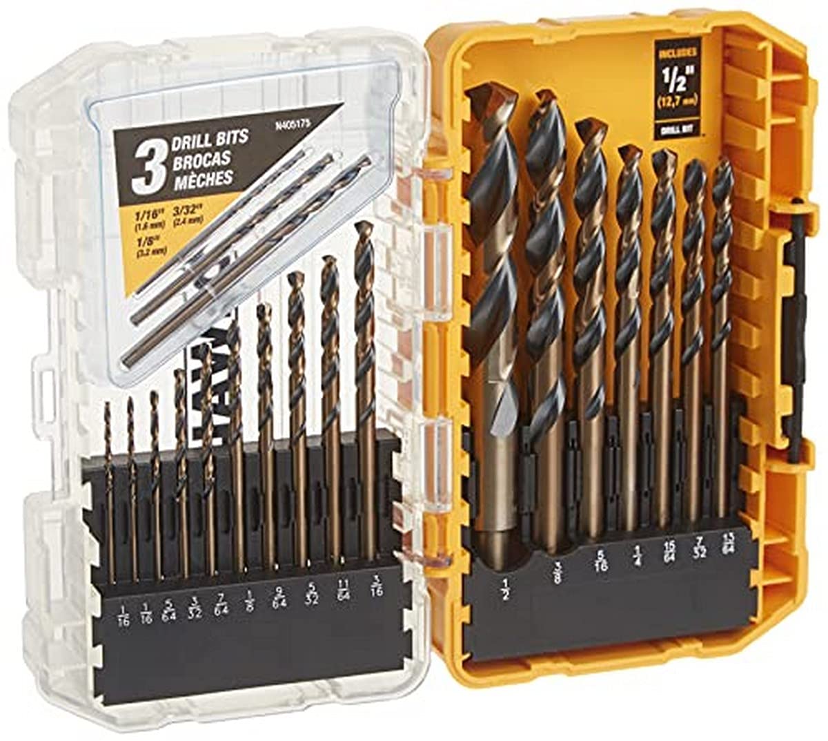 DEWALT DW1177 - Juego de Brocas de Metal. 20 Piezas. Acabado: Negro Óxido