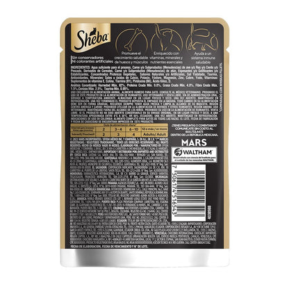 Sheba - Alimento Húmedo para Gatitos, Sabor de Filetes De Atún Marinado, Paquete de 24 Unidades de 85g c/u., Sin Colorantes ni Sabores Artificiales