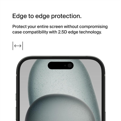 Belkin Protector de Pantalla de Vidrio Templado de Privacidad para iPhone 15 y 14 Pro, Resistente a Arañazos, Incluye Bandeja de Alineación para Aplicación Sin Burbujas