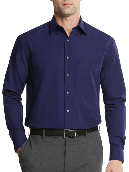 Van Heusen Camisa de Vestir Manga Larga para Hombre, Ajuste Regular - Azul persa - 18cm Cuello 32cm-33cm Manga