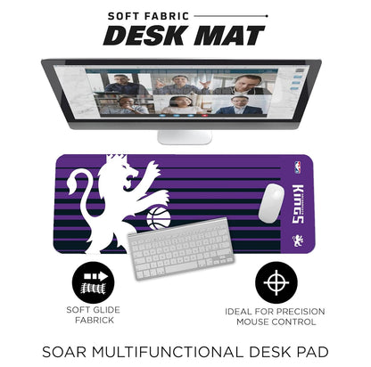 SOAR NBA - Tapete multifuncional de computadora para computadora, (31.5 x 12 pulgadas), tela ultra suave con respaldo de goma antideslizante, costuras de nailon resistentes al agua y duraderas, Boston