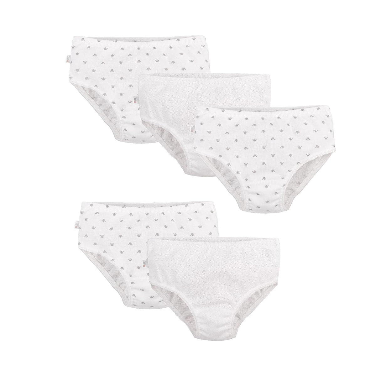 Baby Creysi Pantaleta Manga Larga para Bebé Niña Pack de 6 Algodón Hipoalergénico