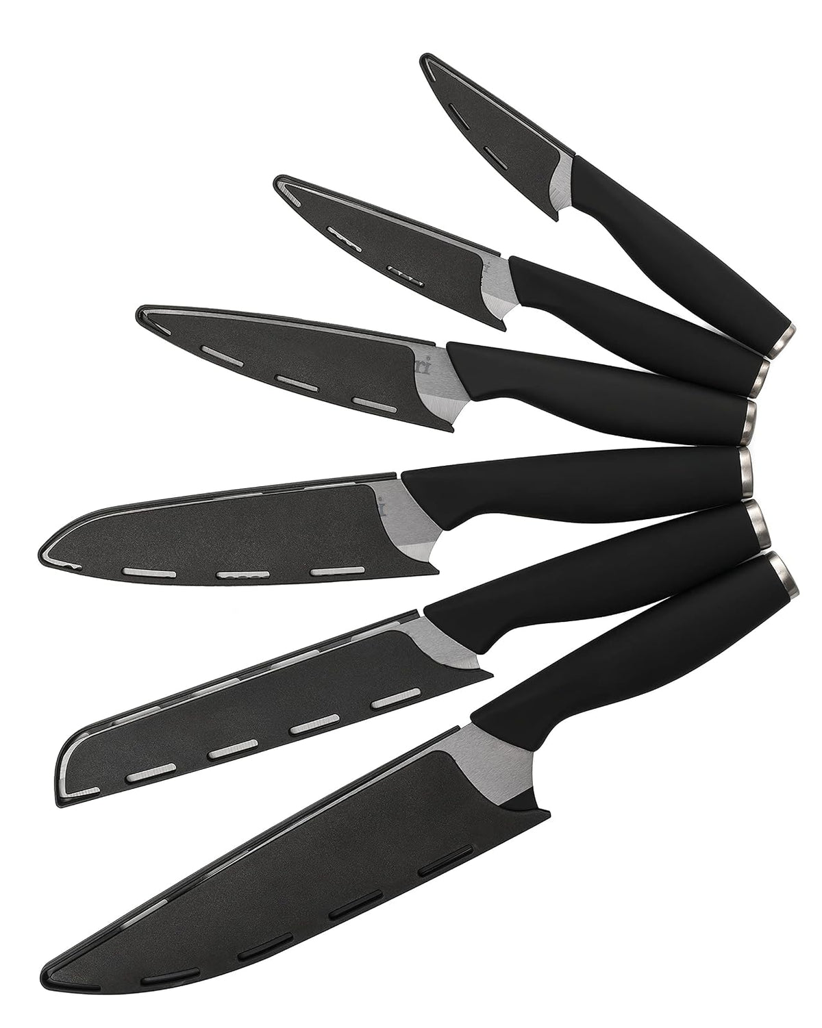 Ozeri Elite Chef II Juego de cuchillos de cerámica, 12 piezas, Negro