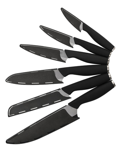 Ozeri Elite Chef II Juego de cuchillos de cerámica, 12 piezas, Negro