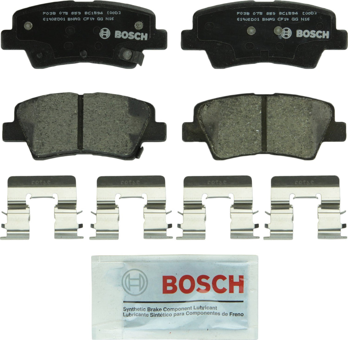 Bosch QuietCast Premium Pastillas de Freno Cerámicas - Posterior - 1594 - 1500-1599