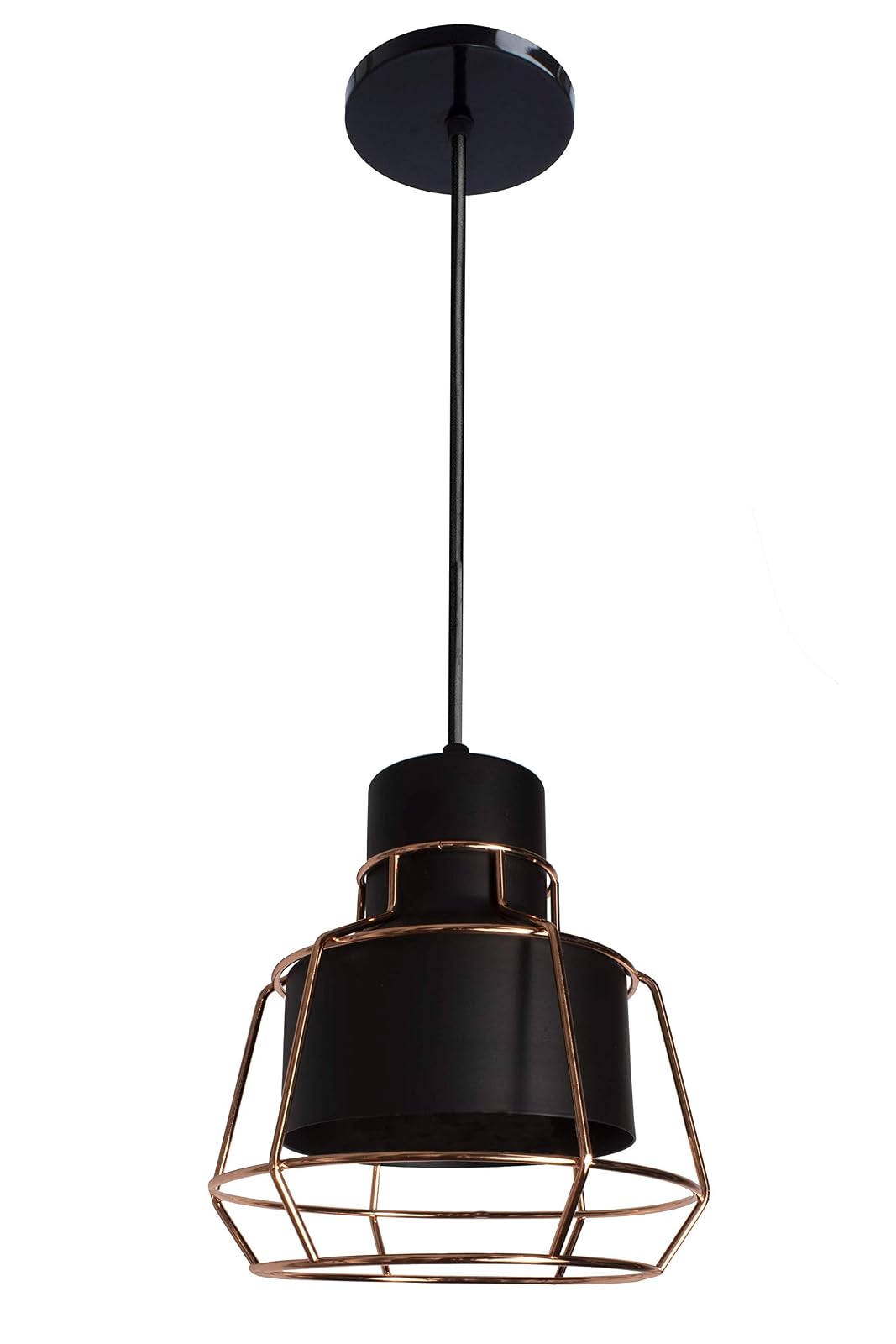 Maxxi MX-CL7009/CB Candil de Metal con Rejilla, Negro