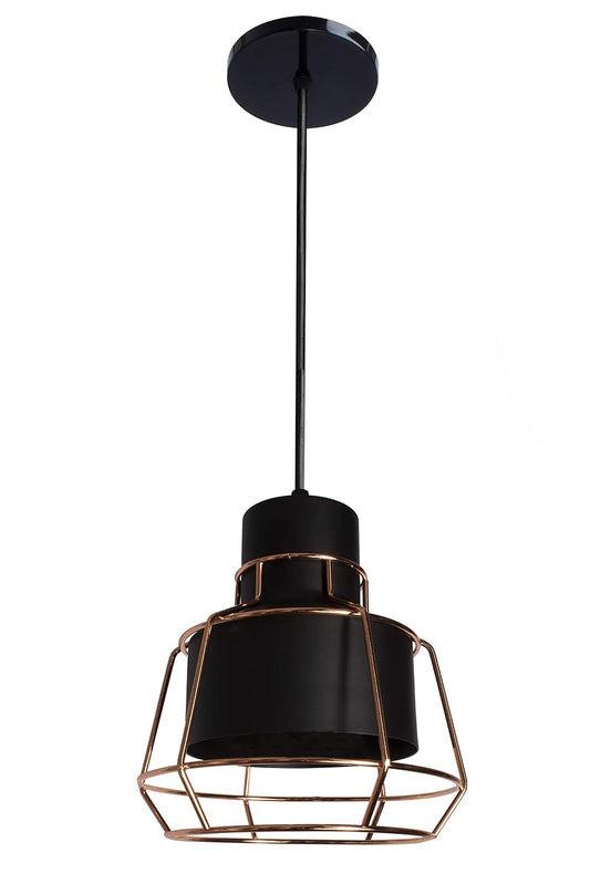 Maxxi MX-CL7009/CB Candil de Metal con Rejilla, Negro