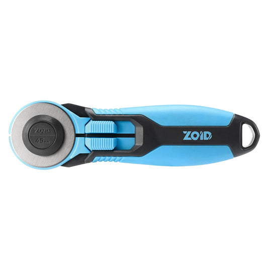 Zoid - Cortador giratorio de 45 mm con agarre, rueda de corte de tela, cuchilla rotatoria, cortador de alfombrillas, herramienta de corte artesanal, herramienta a mano alzada para telas, tapetes y