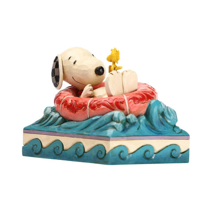 Enesco Peanuts de Jim Shore Snoopy y Woodstock en Figura Flotante, 10 cm, Multicolor