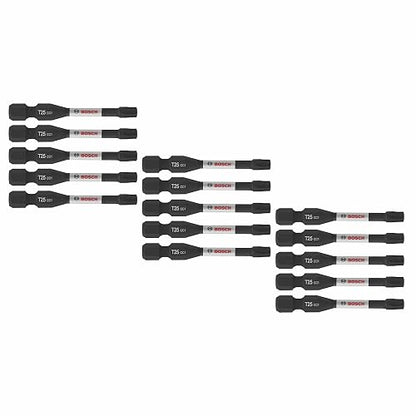 BOSCH ITDT25215 paquete de 15 pulgadas Driven Torx #25 - Brocas de potencia de atornillado resistentes a impactos