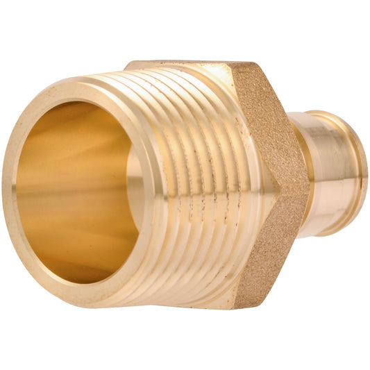 SharkBite - Adaptador MNPT de expansión de 1/2 x 3/4 pulgadas para tubería PEX-A, accesorios de fontanería de latón, adaptador NPT macho para tubería PEX-A, UAB116LFA