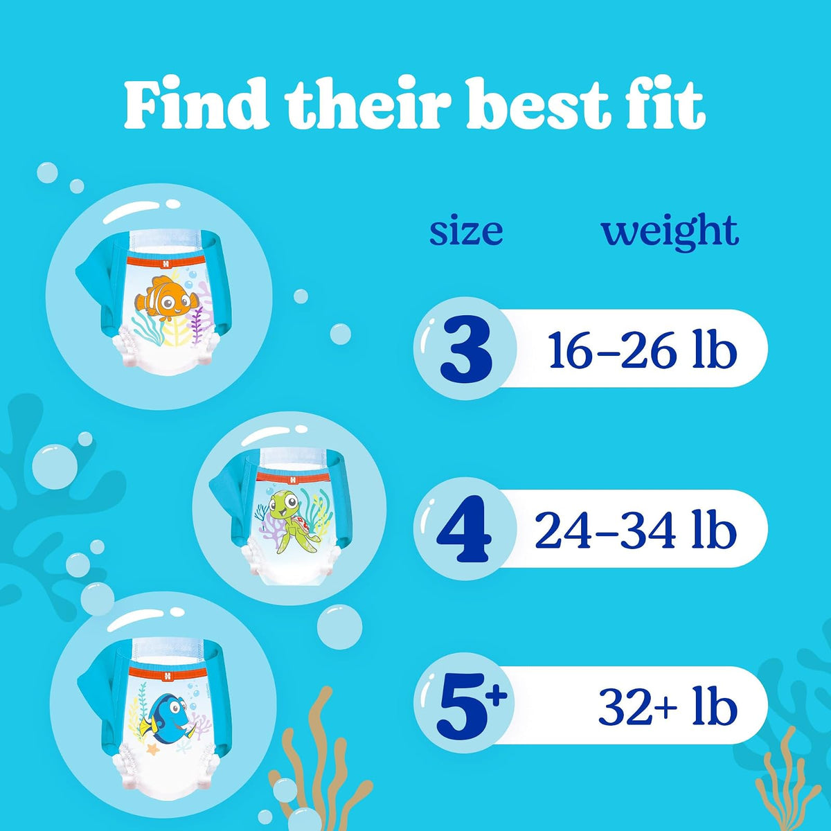 Huggies Little Swimmers - Pañales desechables para natación, Paquete de 2 pantalones de baño, Large