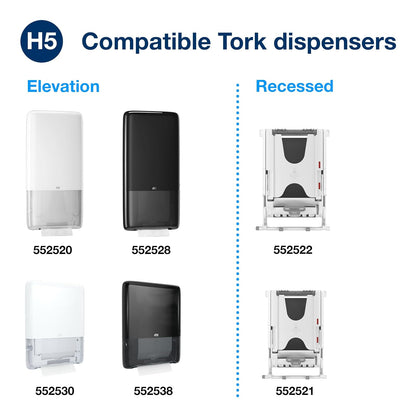 Tork PeakServe - Toalla de mano continua H5, avanzada, comprimida, 12 x 410 hojas, 105065