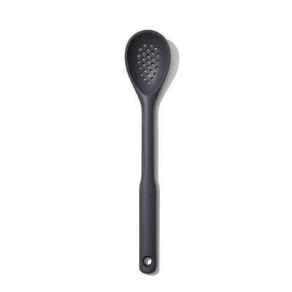 OXO Good Grips - Cuchara ranurada de Silicona, Talla única, Color Pimienta