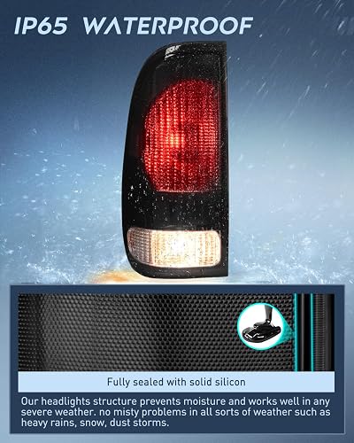 Nilight Conjunto de Luz Trasera Compatible con F-150 F-250 F-350 F-450 F-550 Super Duty 1997-2007