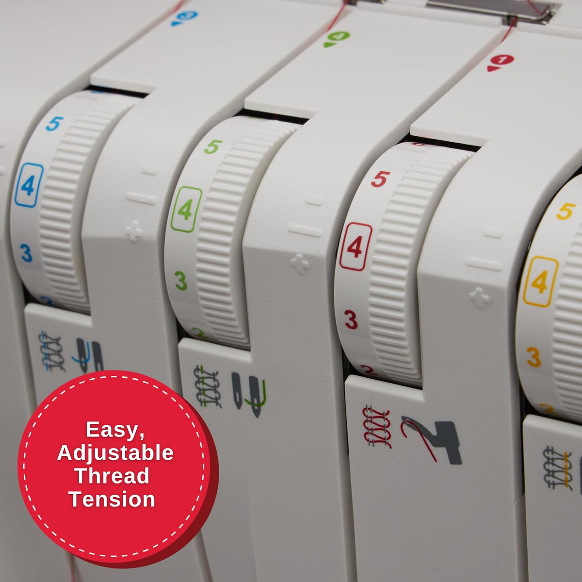 SINGER S14-78 Serger con kit de accesorios | Máquina Overlock con capacidad de puntadas 2-3-4, 1200 puntadas/minuto, alimentación diferencial, luz LED y brazo última intervensión, blanco