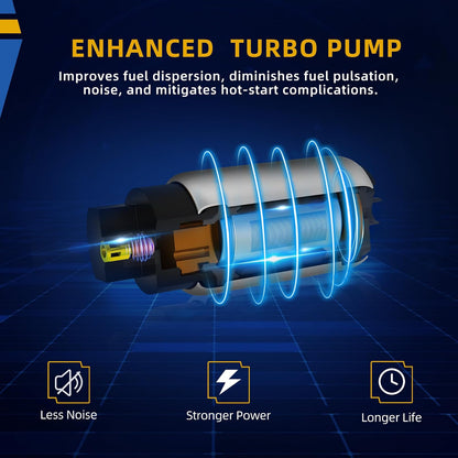 DWVO DWFPD004 Bomba Combustible Gasolina Eléctrica para Ford F150 F250 F350 E150 E250 E350 Mustang Ranger Blanco