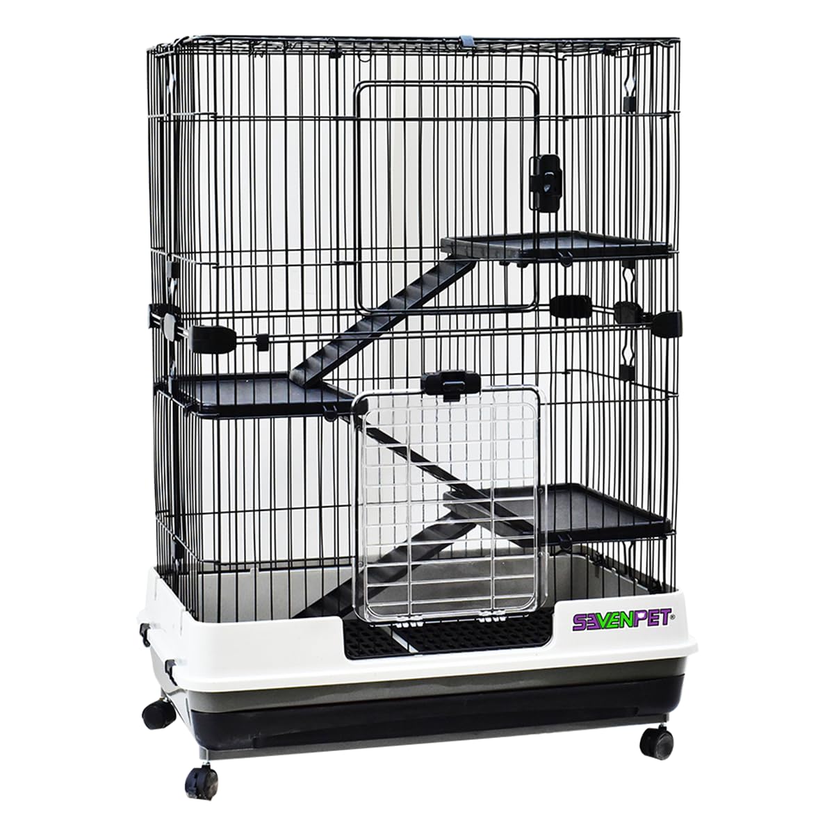Aqua-Kril Seven Pet 10272 Jaula Huronera M, Color Negro, 80 x 52.7 x 104 cm