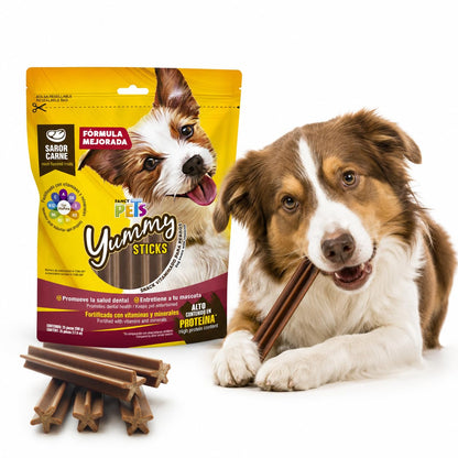 Fancy Pets Yummy Sticks Premios para Perro Sabor Carne - 25 Unidad (Paquete de 1)