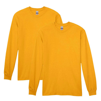 Gildan G5400 Playera de Manga Larga de Algodón Pesado - M - Oro