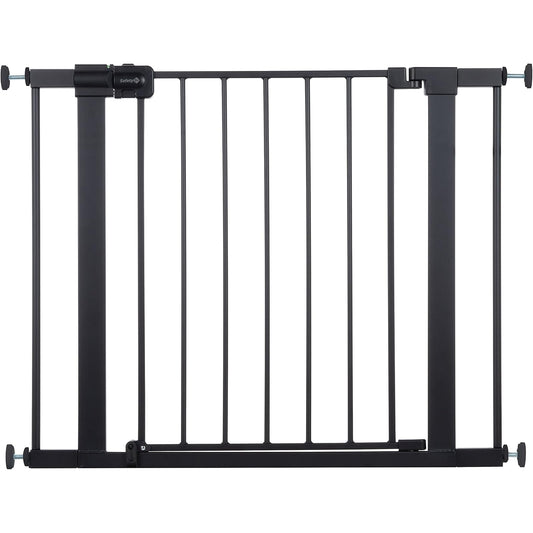 Safety 1st Puerta de Paseo Easy Install GA105CBLK | Negro, metal, 28 in alto, ajustable 29-38 in, 6-24 meses