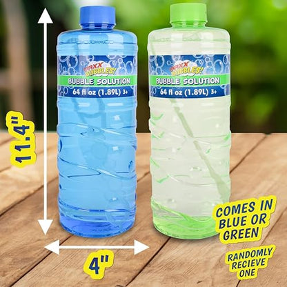 Sunny Days Entertainment - Recambio de solución de burbujas con varita de 64 onzas, no tóxica (1/2 galón), repuesto para botella de fácil agarre para máquina de burbujas, varitas de burbujas, juguetes