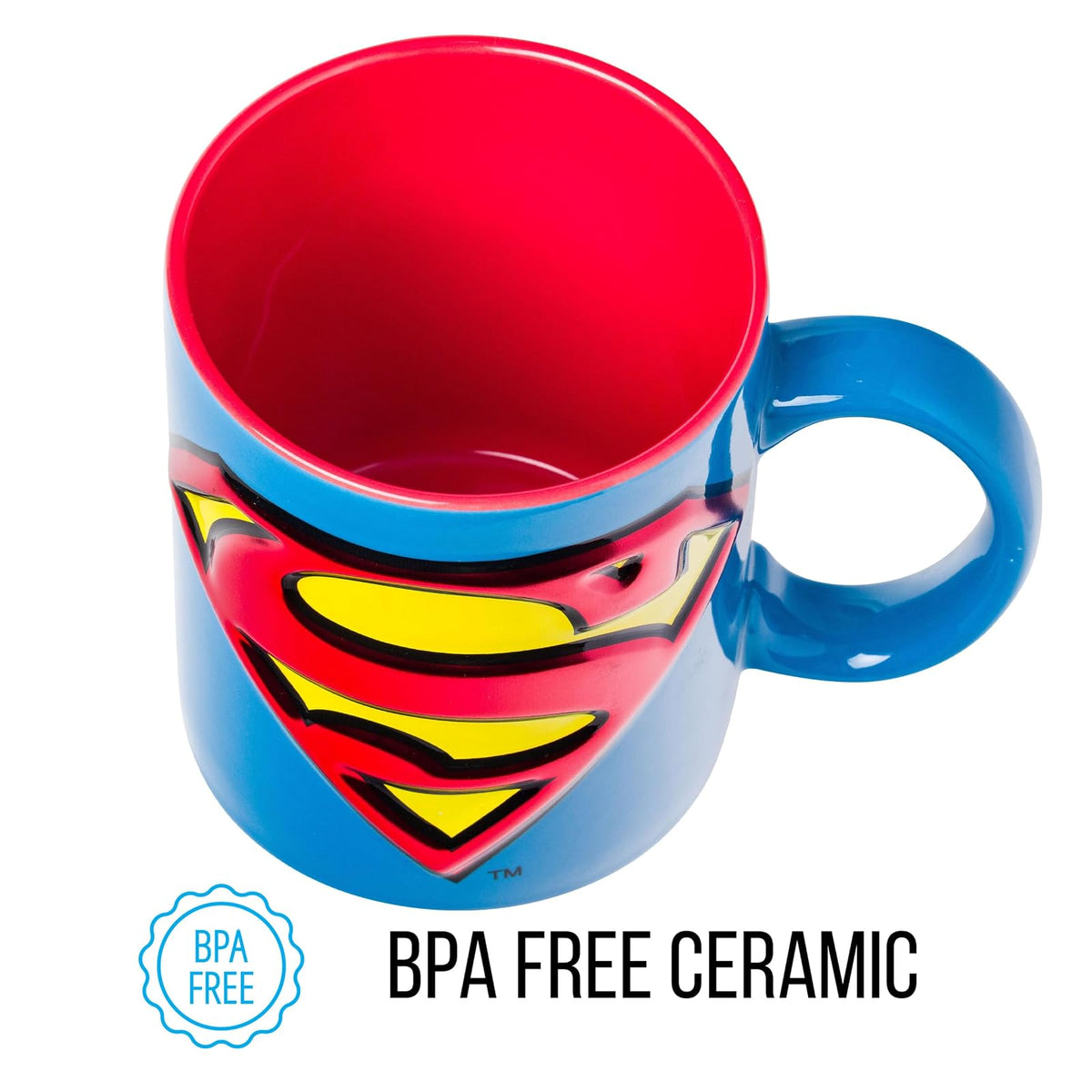 Silver Buffalo Superman Logo Icon - Taza de cerámica, 567 g | 0,59 litros