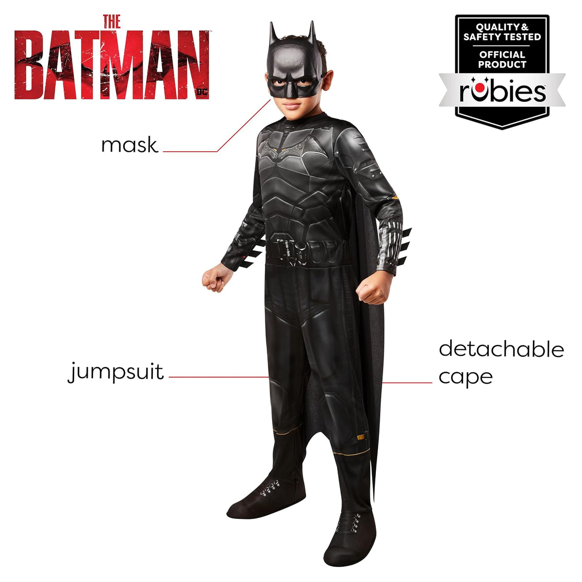 Rubies The Batman: Disfraz de Batman para niños, talla grande