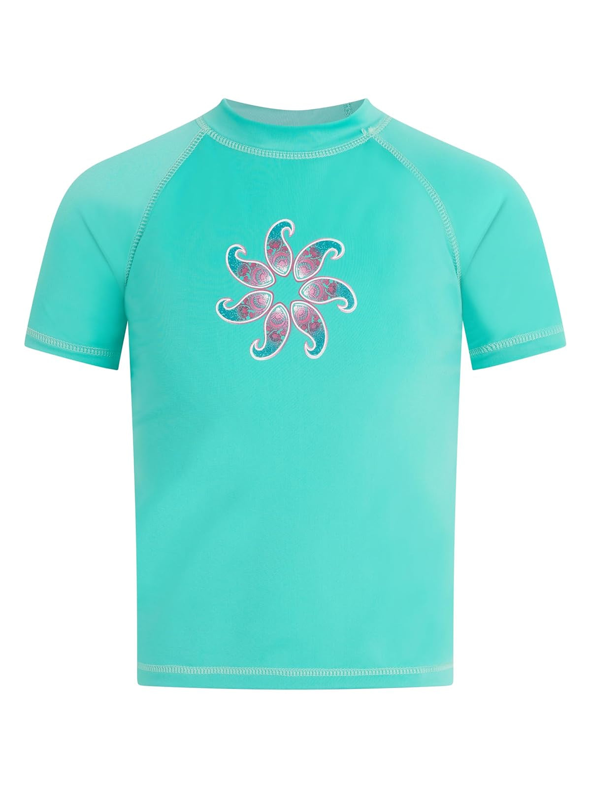 Kanu Surf Jade - Playera de natación con protección Solar UPF 50+ Playera contra Sarpullido para Niñas - Sundance Verde - 6
