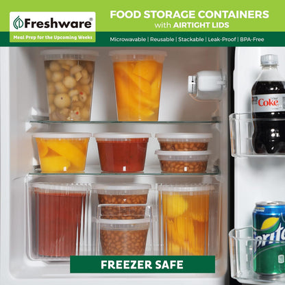 Freshware Recipientes de Almacenamiento de Alimentos 946ml Juego 240 Tapas Herméticas