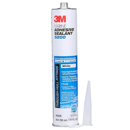 White 3M Marine 5200 Adhesive / Sealant 10 fluid ounce cartridge